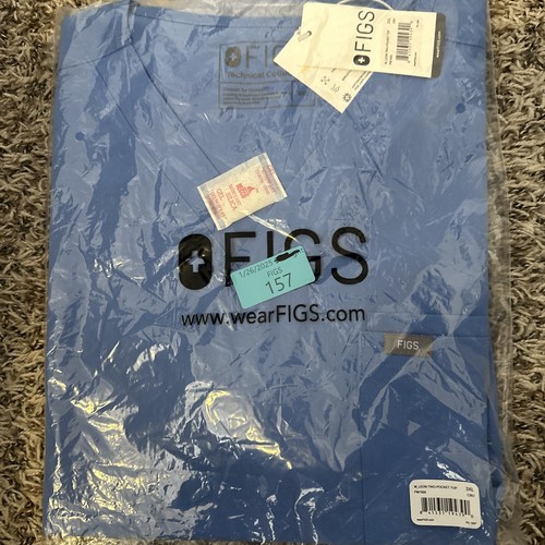 FIGS Leon Scrub Two Pocket Top Mens 3XL BLUE CBU Technical Collection NWT - Picture 3 of 5