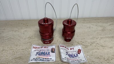 Flomax high flow nozzle and receiver set 1'' NPT female and male fitting - Red