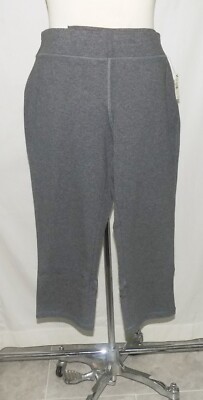 Talbots Woman Legging Capri Yoga Pants Heather Gray Tulip Hem 1X NWT