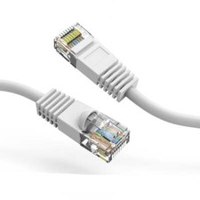 40Ft CAT5E UTP Ethernet Network Booted Cable White