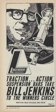 1971 Lakewood Traction Bars Vintage Magazine Ad Bill Grumpy Jenkins 1968 Camaro