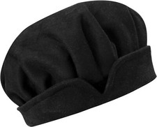 FURPHI Medieval Hat Beret Cap for Men Women Faux Suede Daily Christmas Dark