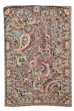 Hand Embroidered Needlework Vintage Kashmiri Textile Wall Hanging 6 x 4 Ft