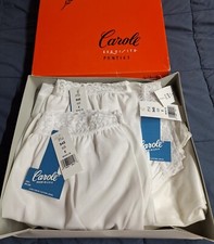 Vtg BOX 8 CAROLE EXQUISITE PANTIES Sz6 945 DUPONT ANTRON Nylon NWT WHITE Briefs