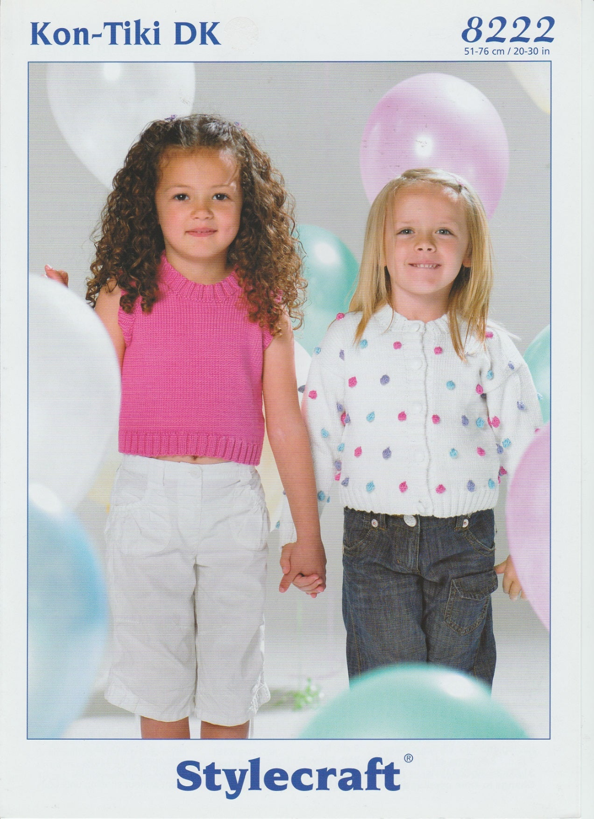 8222 Stylecraft Knitting Pattern Original Paper Leaflet DK Cardigan & Slipover