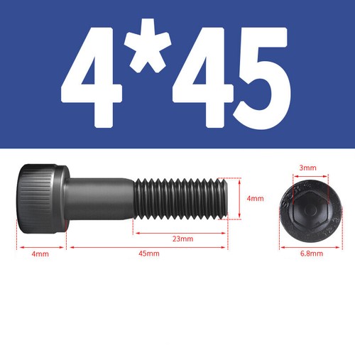 M2-M5 Socket Cap Head Screws High Tensile 12.9 Steel Black Hex Allen Key Bolts - Picture 64 of 79