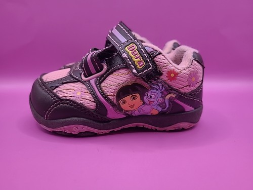 Vintage Y2K Dora The Explorer Nickelodeon Toddler Shoes Size 5 Dora Brown Pink
