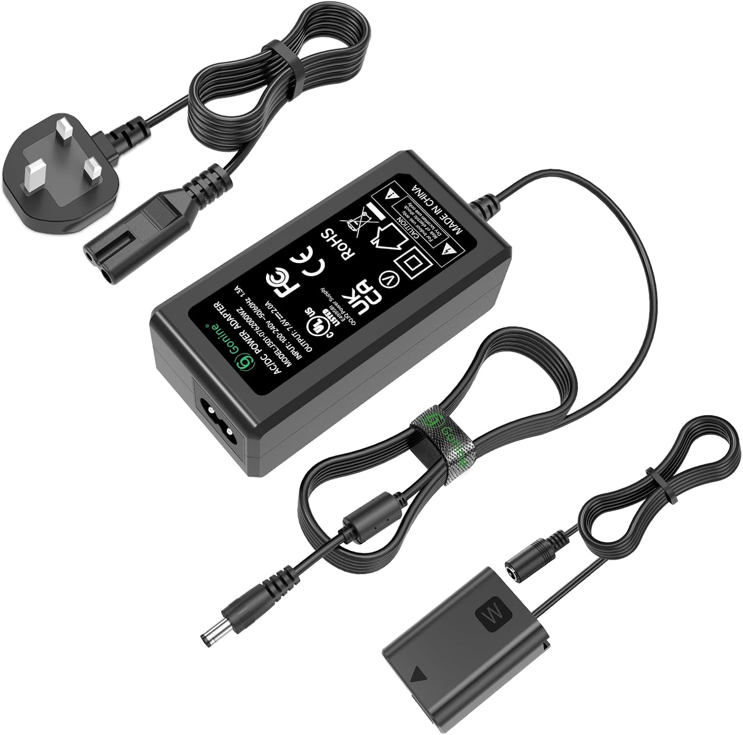 AC-PW20 AC Power Adapter NP-FW50 Dummy Battery Kit for Sony Alpha ZV-E10 A7 A7R