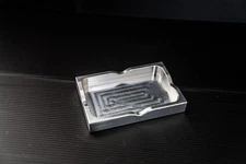 “The Reserve” Machined Aluminum Cigar Ashtray Made in USA 6x4x1 Inches