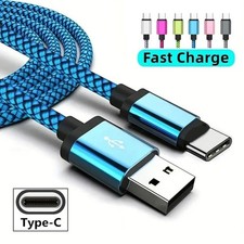 3/6/10FT Fast Charger Type C USB-C Cable Cord For Samsung Android LG Charger