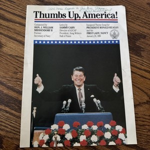 SIGNED BY COMPOSER! Thumbs Up, America! Reagan Inaugural Sheet Music 1981