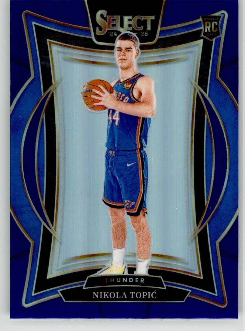 Nikola Topic 2024-25 Panini Select Blue Prizm 89 Oklahoma City Thunder Rookie