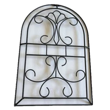 Vintage Metal Arched Wall Art Deco Style 22” X 14.5” Inches