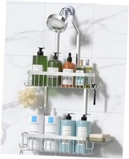 Shower Caddy Hanging, Never Rust Shower Organizer Hanging, Bright Silver