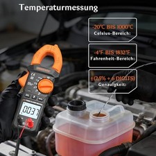 Digitales Zangenmultimeter TRMS 4000 Counts, 600A AC Strommessgerät NCV