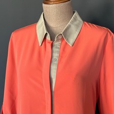 Sachin + Babi Shirt Dress | Size 8 | Saturation Coral Anthropologie MSRP $168