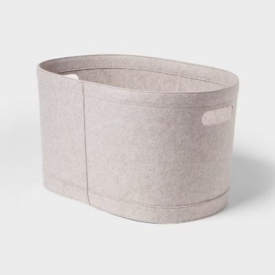 1.5bu Felt Laundry Basket Oatmeal
