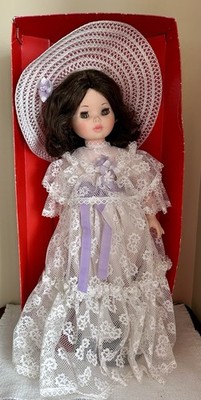 Vintage Le Damine Furga Doll Violetta In Box 21 H w/ Stand Made In Italy