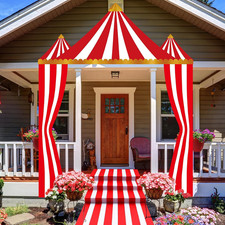 4 Pcs Circus Tent Decorations Carnival Halloween Party, Striped
