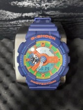 CASIO G-SHOCK GA-110 Crazy Colors Navy Multicolor GA-110FC-2ADR Excellent