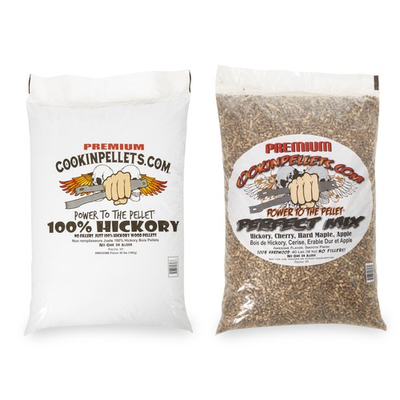 #ad CookinPellets Premium Hickory Wood Pellets and Perfect Mix Pellets 40 Lb Bags $80.99