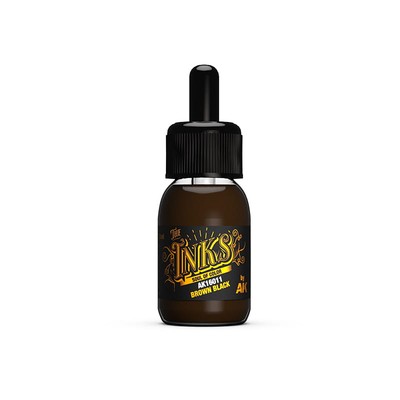 AK INTERACTIVE 16011 Acrylic The INKS - Brown Black 30ml