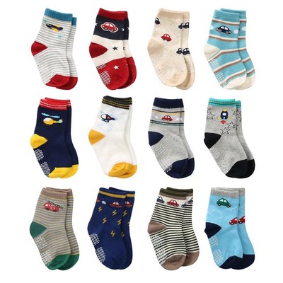 Toddler Boys Non Slip Socks Cute Cotton with Handles, Baby Boys...