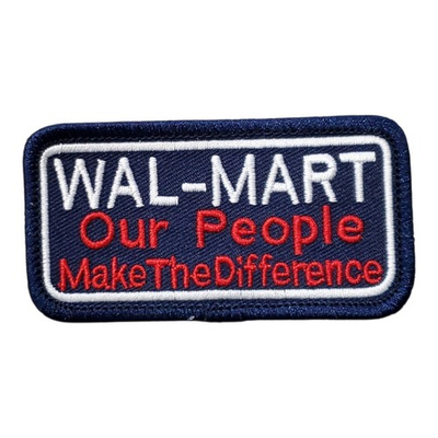 #ad Vintage 1980#x27;s Walmart Uniform Patch. Embroidered Iron On 3quot; $9.99