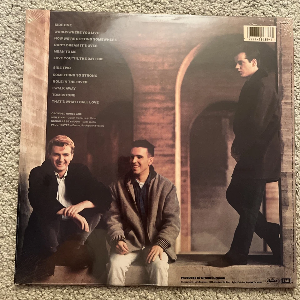 Crowded House-S/T Self Titled NEW & SEALED Vinyll LP 1986 ST-12485 w/ Hype - Image 2 of 4