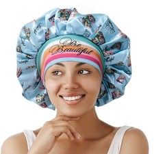 Premium Double Layer Silk Satin Sleeping Bonnets Hair Protection Moisture