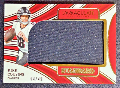 KIRK COUSINS 2024 Panini Immaculate Collection Standard Jersey Patches 04/49