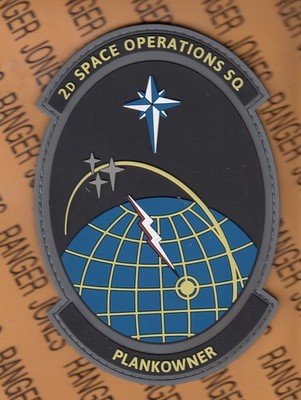 US Space Force USSF 2nd Space Operations Sq PVC 5'' w/ HOOK Plank Owner