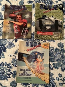 Vintage Lot 3 Sega Visions Magazine 1991 92 93 Sonic Boom Game Gear Joe Montana