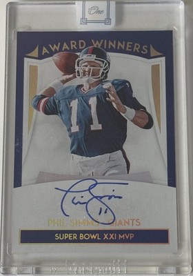 Phil Simms 2020 Panini One Award Winners Signed