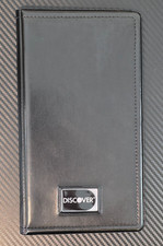 Discover Card Check Restaurant Presenters 2 Pocket w/Credit Card Holder Black