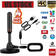 Upgraded TV Antenna for Digital HD Reception Indoors HDTV 1080P-4K W/Magnetic