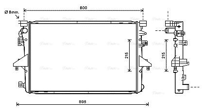 VNA2317 AVA Radiator FIT VW CARAVELLE (2003) 2.0 TDI/TDI BLUEMOTION