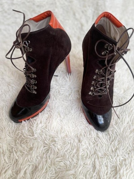 Women Paul Smith Ankle Boots Brown Suede 38
