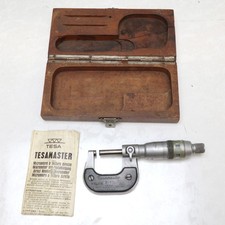 TESA TESAMASTER 0 TO 1 INCH 1" MICROMETER W/ BOX & LEAFLET
