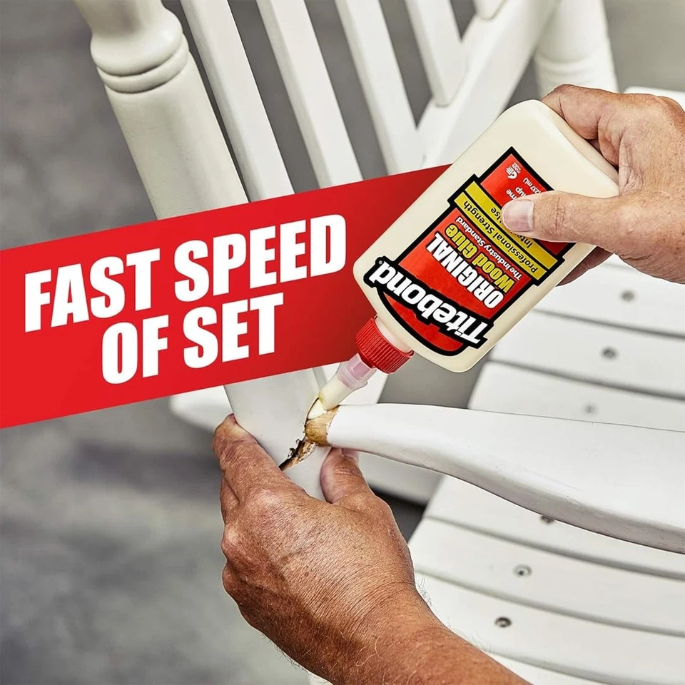 Titebond Original Wood Glue 1 Quart Fast Set Non Toxic Strong Bonding Adhesive - Image 3 of 4