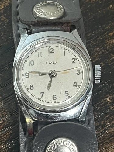 Vintage 1960's Timex Watch Women's 24mm Silver Tone Manual Wind Collectible