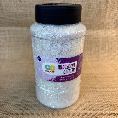 Go Create Iridescent (White) Glitter Shaker; 16 Oz Large Size New