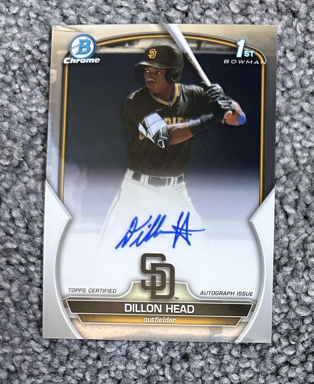 2023 Bowman Draft Dillon Head 1st Chrome Auto #CDA-DHE San Diego Padres