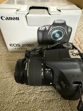 Canon EOS-2000D 24.1MP DSLR Camera - Black Kit with EF-S 18-55mm IS II Lens 
