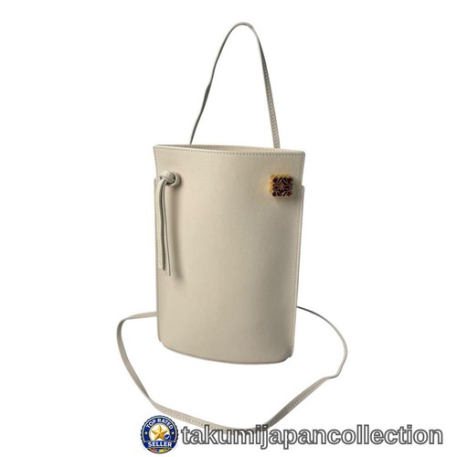Loewe White Calf Leather Dice Pocket Shoulder Bag Anagrams C630 #M-221