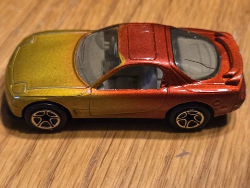 Vintage 1993 Mazda RX-7 Matchbox Car Multicolored Working Tires