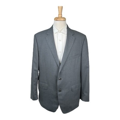 Samuelsohn Current Gray Beckett Super 110s Wool Men s Suit Size 46R Pant 40x30