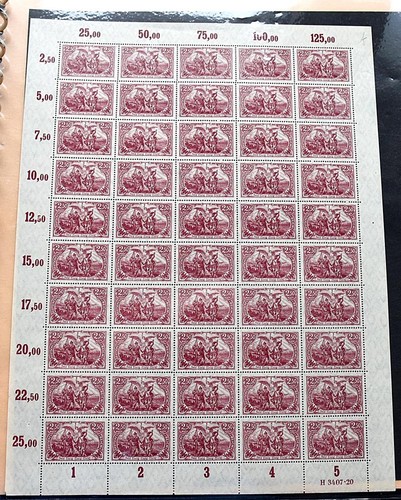 DEUTSCHES REICH Michel Nr. 115 per 8 postfrische Bogen Geprüfte Farben Hoher KW - Picture 23 of 24