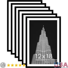 Sturdy Picture Frame Set of 6 Wall Mount Poster Frames Home Decor New