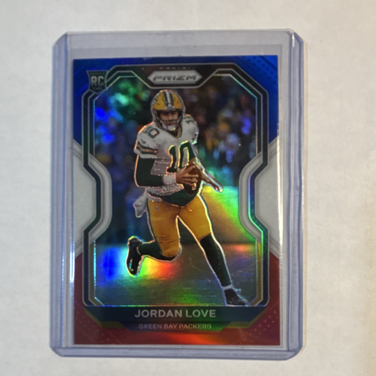 2020 Panini Prizm Rookie Red White & Blue Prizm Jordan Love Packers #363